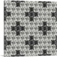 thumbnail image 1 of ARTCANVAS Diamond Black White Cross Jewel Pixel Canvas Art Print - Size: 12" x 12" (0.75" Deep), 1 of 9