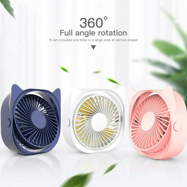 Topcobe Portable Fan, 3Speed 360° Rotation Mini Desk Fans, USBPowered