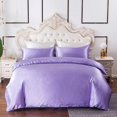 thumbnail image 1 of Home textile kit simulation silk solid color bedding comfortable and breathable duvet cover, 1 of 6