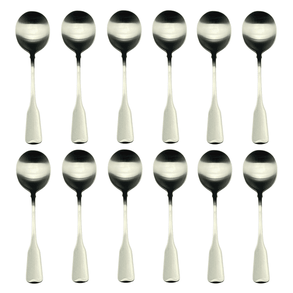 Oneida American Colonial 18/8 Stainless Small Round Bouillon Spoon (Set of Twelve)