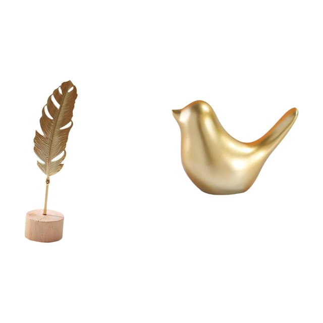 Escultura de hoja de metal, estatua de hoja, figura artística con base, figura de pájaros, resina, hierro, madera, decoración, adecuada para regalar,