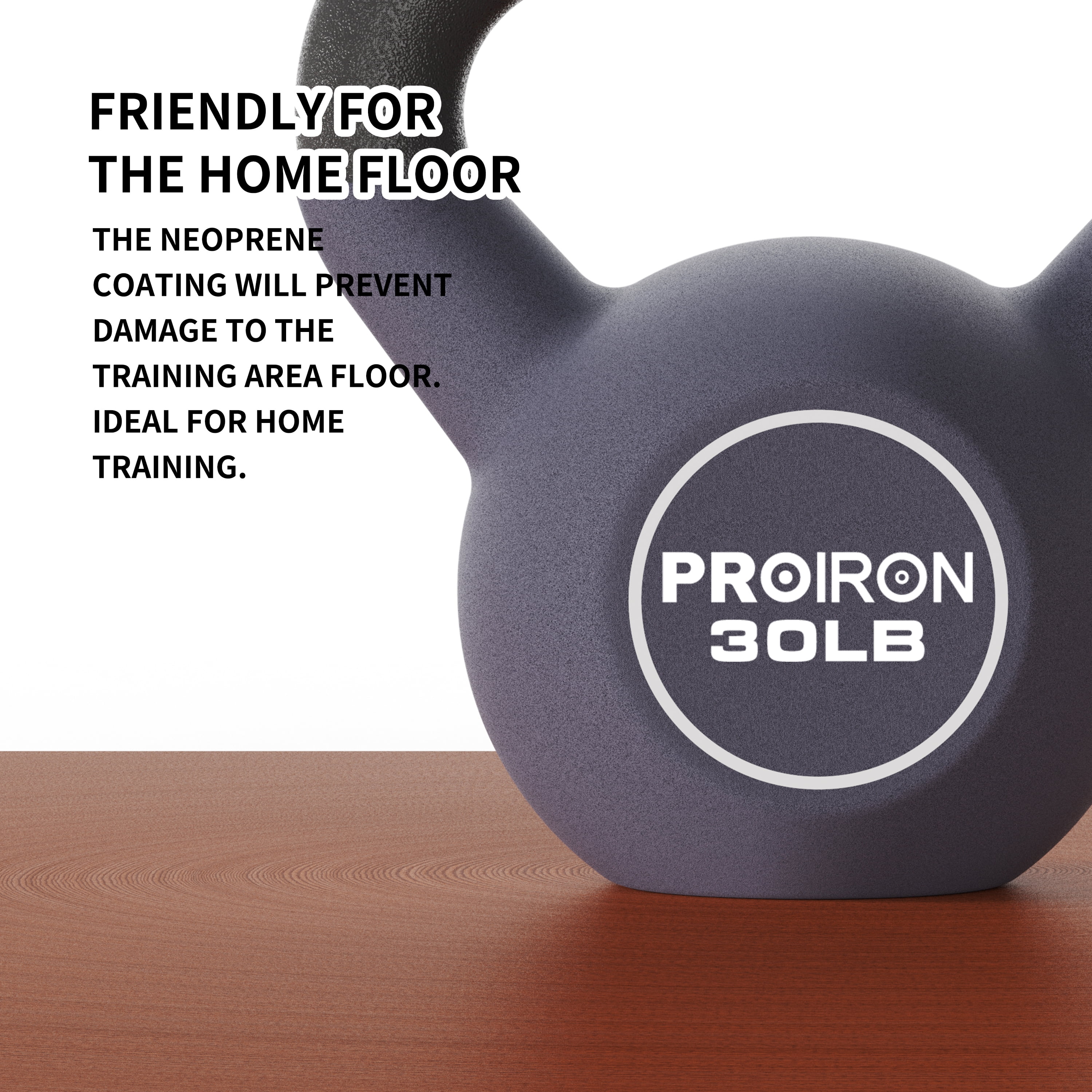 PROIRON Neoprene Coated Kettlebell 30Lb, Single
