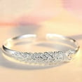 thumbnail image 3 of 925 Silver Adjustable Bangle Bracelet for Women Elegant Charm Open Bangle Jewelry for Her, 3 of 8