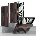thumbnail image 1 of SaniMore for Samsung Galaxy Z Fold 4 Magnetic Folding Case with Wireless Charging, Rugged PC Cover with Tempered Glass Film & Pen Holder Kickstand Military Grade Shockproof Protective Shell, Winered, 1 of 9