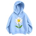 thumbnail image 2 of Cute Hoodies for Teen Girls Daisy Flower Print Pullover Sweatshirts Cool Casual Fall Winter Play Top Size 1-10, 2 of 7