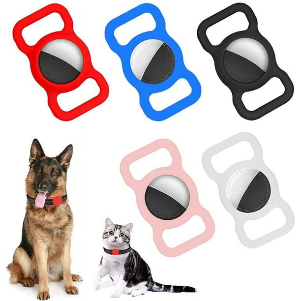 5 pièces étui en silicone compatible avec Apple Airtag étui de protection  pour collier de chien Airtag et collier de chat Gps 