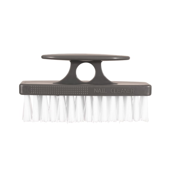 Superio Finger Nail Brush Scrubber Clean Toes, Fingernails, Hands Plastic Cleaning Brush Grey Scrub Brush Stiff Bristles
