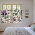 thumbnail image 3 of Farmhouse Flowers Kitchen Curtains 45 Inch Length, Country Spring Floral Branches Birds Tiers Curtains for Bathroom Bedroom Cafe, Light Filtering Small Window Treatment Drapes 2 Panels 42"Wx45"L, 3 of 8