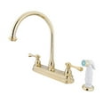 thumbnail image 2 of Kingston Brass KB3758BL Vintage Deck Mount 8" Center Kitchen Faucet, Satin Nickel, 2 of 3