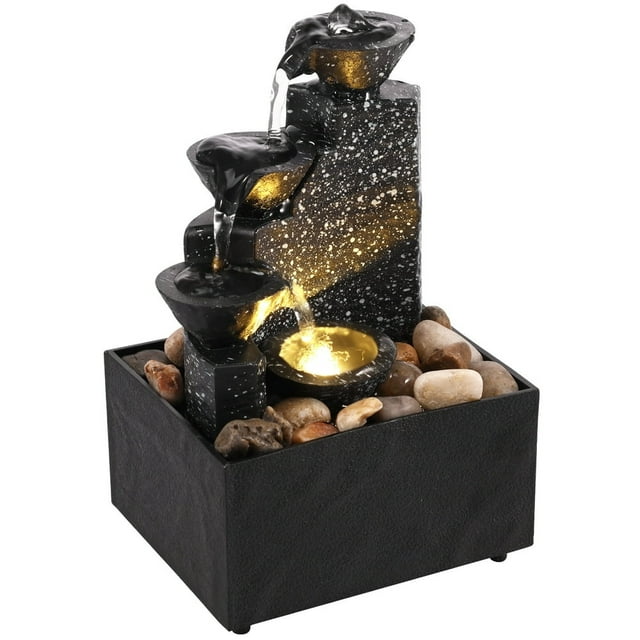 HLONK Fontaine de Table en ABS pour Intérieur et Extérieur