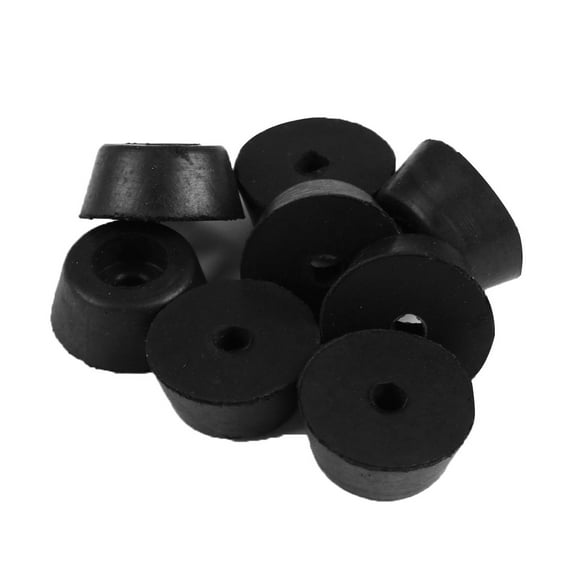 Unique Bargains 8 Pcs Antislip Rubber Round 25 x 20 x 12mm Chair Foot Cover Table Furniture Leg Protector Black