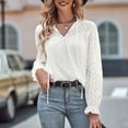 thumbnail image 6 of Fsqjgq Womens Tops Vintage Business Shirts for Women White Tunic Blouse Tops T Shirt Women's Shirt Autumn Winter Solid Slim V Neck Ribbon Long Sleeved Top Flowy Dressy Button Down Shirts Cute Wh XL, 6 of 8