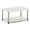 White, variant on Pemberly Row Turn-N-Tube 2-Tier Elevated TV Stands in Stainless Steel Tubes