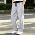 thumbnail image 6 of Ohufall 5-15T Student Boys Girls Sweatpant Straight Leg Elastic Waist Sweatpants Pockets Solid Color Casual Trousers, 6 of 6