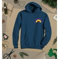 thumbnail image 3 of S4E Men's Rainbow Flag LGBTQ Gay Pride Hoodie Sweatshirts XXX-Large Navy, 3 of 4
