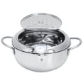 thumbnail image 2 of Deep Frying Pot Stainless Steel Frying Pan with Thermometer Lid Kitchen Cookware FryerS 2.2L 20CM, 2 of 14