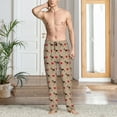 thumbnail image 5 of Uemuo German Shepherd Dog Pattern Men's Wide Leg Palazzo Lounge Pants with Pockets Light Weight Loose Comfy Casual Pajama Pants-Small, 5 of 9