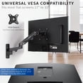 thumbnail image 3 of VIVO Support Mural pour Moniteur LCD Simple en Aluminium de Qualité Supérieure, Bras de Moniteur à Ressort Pneumatique à Hauteur Réglable pour Écrans jusqu'à 32 Pouces, MOUNT-G100, 3 of 9
