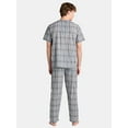 thumbnail image 2 of Fruit of the Loom Men's Short Sleeve Pajama Top and Pants Sleep Set, 2-Piece, Sizes S-4XL, 2 of 4