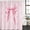 Pink, variant on Cute Bow Shower Curtain Set - 72" x 78" Washable Bathtub Curtain with 12 Hooks, Blue Bowknot Minimalist Solid Color Waterproof Fabric Stall Shower Curtains for Bathroom/Bathtub Décor