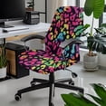 thumbnail image 2 of FKELYI Colorful Leopard Print Office Chair Cover Rotating Swivel Chair Slipcover for Armchair Washable Gaming Chair Covers Protective Cover for Home Decor, Small, 2 of 6
