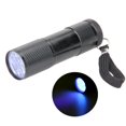 thumbnail image 4 of Encendiendo 9 LED Mini UV Ultravioleta Linterna Blacklight Antorcha Lámpara de luz (1pc), 4 of 8