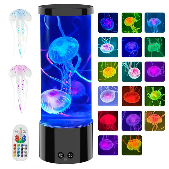 Lámpara Acuario Medusas AONESY con LED de 17 Colores para Ambiente