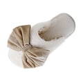 thumbnail image 3 of Taqqpue Women's Open-Toe Bow Slippers with Memory Foam Indoor House Non-Slip Sole Fuzzy Solid Color House Slippers Winter Warm Flat Closed Toe Cotton Slippers Christmas Birthday Gifts for Women Mom, 3 of 5