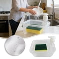 thumbnail image 1 of Washing Soap Dispenser Bowl 2 In 1 Dish Soap Dispenser And Sponge Holder For Kitchen Push Type Dishwashing Soap Dispenser Space Saving Hand Soap Dispenser Manual For Bathro Laundry Softener Dispenser, 1 of 8