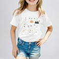 thumbnail image 2 of Halloween Shirt Toddler T-Shirt Boys Girls Ghost Graphic Tee Kids Spooky Tops Halloween T-Shirt Gift for Boys, Girls, Children 140 White, 2 of 4