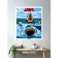 thumbnail image 2 of Jaws Movie Retro. Birthday Party Gifts. Officially Licensed Merch. Poster Wall Art, Modern Wall Decor For Living Room Bedroom, 8x12 UNFRAMED, 2 of 3