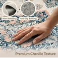 thumbnail image 6 of ODIKA 9'x12' Washable Area Rug Beige Vintage Geometric Distressed Southwestern Border Boho Ornate for Master Suite, California King, Under Bed, Non-Shedding, Easy Care, 6 of 7