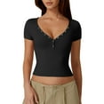 thumbnail image 2 of BLCHUNen Button down Shirt for Women Lightweight V Neck Casual Breathable Summer Sports Active Workout Tops, 2 of 8