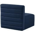 thumbnail image 3 of Meridian Furniture Quincy Navy Velvet Modular Armless Chair, 3 of 26
