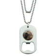 thumbnail image 1 of Minnesota Gobbler Turkey Military Dog Tag Bottle Opener Pendant, 1 of 4
