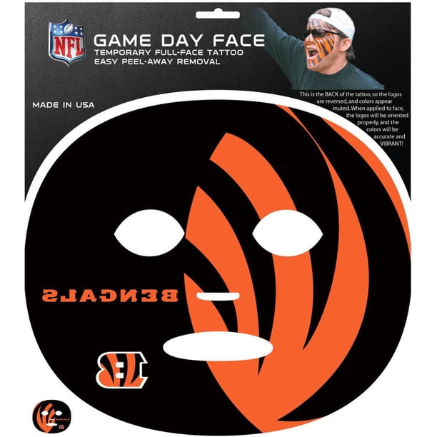 V I P Nfl Cincinnati Bengals Game Day Face Temporary Tattoo Walmart Com Walmart Com