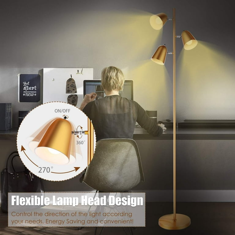 Devo 3 Light LED Floor Lamp, Modern Tree Design with Edison Devo 3 Light LED Floor Lamp, Modern Tree Design with Edison