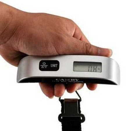 Camry 110 Lbs Luggage Scale with Temperature Sensor and Tare Function Without Backlight Gift For Traveler, Silver, One