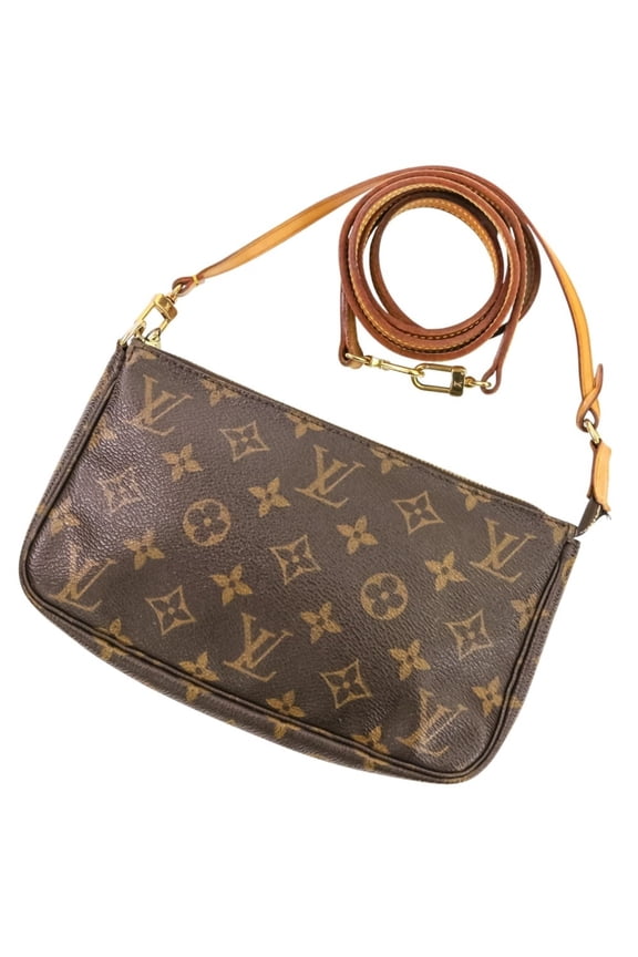 Pre-Owned LOUIS VUITTON Monogram Pochette Accessoires Accessory Pouch with Shoulder... (Good)