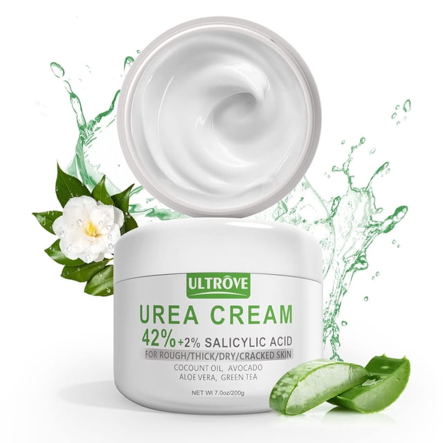 Crema de urea Ultrove 42% con 2% de ácido salicílico para piel seca, 200 ml
