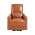 thumbnail image 4 of Naomi Home Willa Deluxe Motion Recliner Adult Faux Leather Living Room Swivel Recliners, Caramel, 4 of 19