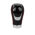 thumbnail image 1 of Reemplazo de perilla de cambio de marchas automático de cuero PU 5 velocidades accesorios de palanca de vehículo automotriz interno elegante de Automoción decorativa y accesorios Alambre rojo negro Kenally VI017582-01B, 1 of 6