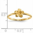 thumbnail image 4 of Finest Gold 14K Yellow Gold Satin & Diamond-Cut Plumeria Ring - Size 7, 4 of 4