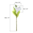 thumbnail image 2 of Uxcell Lirios Falsos, 6PCS Flores Artificiales de Lirio Flores Blancas Falsas en Jarrón para Decoración del Hogar, Blanco, Blanco 6, 2 of 5