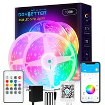 VIPLIKE 100ft WIFI LED Strip Lights,Color Changing Music Sync Led Lights Work with Alexa and Google Assistant for Indoor