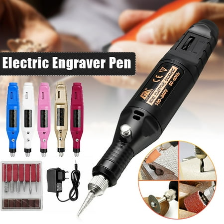 Portable 14PCS/Set Electric Engraver Pen Carve Tool For Jewellery Metal Glass (Best Wood For Carving Jewelry)