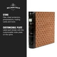 thumbnail image 5 of Bellagio-Italia Tuscany 3-Ring Office Binder - Leather - 250-Sheet Storage Capacity - File Storage for Presentations, Documents - Blank Index Plate on Spine for Custom Labeling - Chestnut, 5 of 6