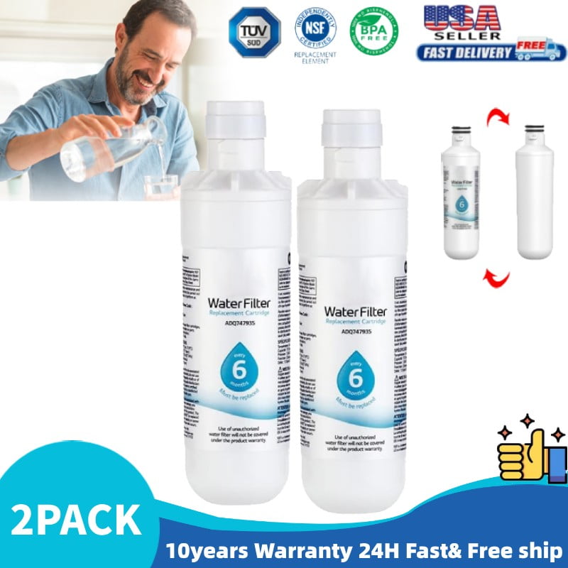 2-pack FOR LG LT1000P Fridge Replacement Refrigerator Water Filter ADQ747935