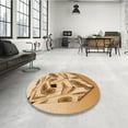 thumbnail image 4 of Ahgly Company Machine Washable Indoor Rectangle Transitional Yellow Area Rugs, 8' x 10', 4 of 7