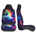 thumbnail image 4 of KAKALAD Galaxy Rainbow Unicorn 04 Car Accessories Seat Covers Set Vehicle Seat Covers Universal Front Seats Protector 2 Pcs, 4 of 9
